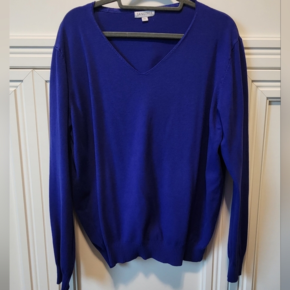 SANGTREE  V Neck Casual Long Sleeve Lightweight Sweater - Picture 8 of 9
